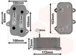 Van Wezel 74013701 Radiatore Dell'olio Motore Per Porsche Boxster (986) Boxster (987) Cayman (987)