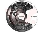 Van Wezel Paraspruzzi Per Vw Scirocco (137, 138) Posteriore Sinistro 7606377 Piastra Di Ancoraggio