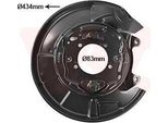 Van Wezel Disco Freno Con Lamiera Di Protezione Per Toyota Rav 4 Ii (CLA2, XA2, ZCA2, ACA2) Posteriore Destro 5377374 Lamiera Di Ancoraggio