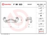 Brembo F Bk 023 - Set Di Staffe Per Pinze Freno Oe A9104214700 Per Sprinter (W907, W910), Sprinter (W910)