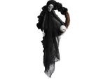 Halloween Ghost Door Hanging Ghost Day Horror Party Wreath Decoration Props For Haunted Houses, Nero