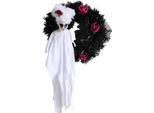 Halloween Ghost Door Hanging Ghost Day Horror Party Wreath Decoration Props For Haunted Houses, Bianco