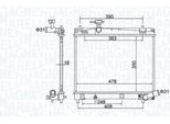 Magneti Marelli 350213208400 - Oe 16400 0Y060 Radiatore, Raffreddamento Motore Per Yaris (P13), Verso S (P12)