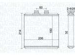 Magneti Marelli 350218510000 Scambiatore Di Calore Riscaldamento Interno Radiatore Adatto Per MERCEDES-BENZ Classe C Berlina (W204) Classe C Station Wagon (S204) Glk
