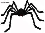 Ragno Gigante Di Halloween, Occhi Rossi, Spaventoso Ragno Di Peluche Per La Decorazione Di Halloween, Carnevale, Oggetti Di Scena Ragno Gigante, 200Cm/79 Pollici