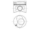 Kolbenschmidt 99743720 Pistone Per Vw Transporter Iv Bus (70B, 70C, 7DB, 7DK, 70J, 70K, 7DC, 7DJ) Transporter Iv Furgone (70A, 70H, 7DA, 7DH)