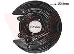 Van Wezel Paraspruzzi Disco Freno Per Toyota Corolla (ZZE12, NDE12, ZDE12) Posteriore Sinistro 5393375 Piastra Di Ancoraggio