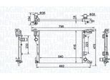 Magneti Marelli 350213203300 - Oe 51887898 Radiatore, Raffreddamento Motore Per 500L (351, 352)