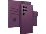 Samsung Galaxy S24 Ultra Sleeve - Vera Pelle - Accezz Flip Flap Sleeve/2 In 1 Case - Viola