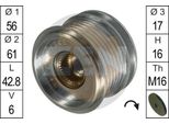 Era ZN5383 - Puleggia Alternatore Oe 038 903 119 Per A3 (8L), Alhambra (7V), Octavia I (1U), Golf Iv (1J), Sharan (7M)