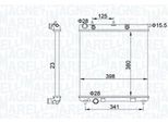 Magneti Marelli 350213153700 Radiatore Radiatore Acqua Radiatore Motore Per Opel Crossland X (P17) Compatibile Con Peugeot 207 (Wa, Wc) 208 I Hatchback (Ca, Cc)