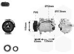 Van Wezel 3001K722 - Compressore Aria Condizionata Oe 38304360 Per Classe A (W176), Classe B (W246), Cla (C117), Cla (X117), Classe Gla (X156)