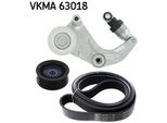 Skf Vkma 63018 Set Di Cinghie Trapezoidali Dentate Per Honda Civic Viii Hatchback (Fn, Fk)