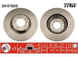 Disco Freno Trw DF4760S Per Vw Touareg (7LA 7L6 7L7) Per Audi Q7 (4LB) 68 8Mm