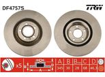 2X Disco Freno Trw DF4757S Per Audi A4 Avant (8ED B7) A4 Avant (8E5 B6) 345Mm