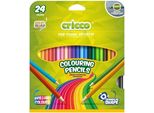 Sensazionali Pastelli Triangolari Crico In Un Set Di 24 Colori - Scoprite La Gioia Della Creazione! Ideale Per Bambini E Adulti, Alta Qualità E Colori Intensi!