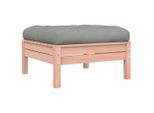 Vidaxl Sgabello Da Giardino Con Cuscino In Legno Massiccio Di Abete Douglas