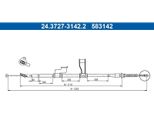 Ate Cavo Del Freno A Mano 24.3727-3142.2 Per Hyundai I10 (Pa) I10 (Ia) 1252Mm