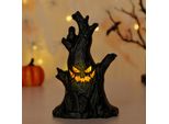 Ceppo Di Albero Fantasma Con Luce Led, Figure Di Ceppo Di Albero Fantasma Di Halloween Incandescenti, Ceppo Di Albero Fantasma A Led A Batteria, 1 Pezzo