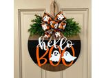 Cartello Di Benvenuto Per Halloween, Cartello Di Benvenuto Per Halloween Da Appendere Alla Porta D'ingresso, Appendiabiti Per Porta Di Halloween In Legno, Stile A