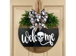 Cartello Di Benvenuto Per Halloween, Cartello Di Benvenuto Per Halloween Da Appendere Alla Porta D'ingresso, Appendiabiti Per Porta Di Halloween In Legno, Stile B