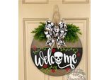 Cartello Di Benvenuto Per Halloween, Cartello Di Benvenuto Per Halloween Da Appendere Alla Porta D'ingresso, Appendiabiti Per Porta Di Halloween In Legno, Stile C