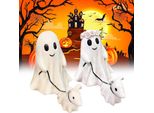 Statua Di Halloween Di Un Cane Fantasma Che Cammina Fantasma Che Cammina Con Il Suo Cane Fantasma Statue Di Halloween Di Un Cane Fantasma Inquietante Cane Fantasma