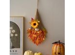 Ghirlanda Autunnale Per La Porta D'ingresso, Ghirlanda Autunnale In Stile Agriturismo, Ghirlanda Autunnale Appesa Per Il Raccolto Autunnale, Decorazioni Per Il Dormitorio Di Halloween