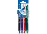 Pilot Frixion Ball Clicker 0.7 Nero, Blu, Verde, Rosso 4 Pz
