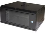 Link Armadio Rack 19" 6U Serie Light Nero 300X530X400Mm Con Porta Vetro E Ripiano"