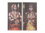 Immagine Dkd Home Decor Canvas African (2 Pezzi) (60 X 5 X 120 Cm)