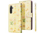 Avizar, Custodia Portafoglio Samsung Galaxy A17 Cinturino Supporto Video, Giallo