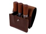 Set Di 3 Macinaspezie Nyord - Macinae Pepe Con Macinino In Acciaio Inox A Regolazione Continua, Manico In Legno Di Betulla E Borsa In Pelle