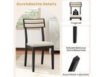Set Di 2 Sedie Da Pranzo Costway, Sedie Da Cucina Con Schienale Alto, Gambe In Legno Di Gomma, Imbottitura Morbida, Sedia Da Pranzo Per Sala Da Pranzo (Beige + Nero)