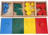 Cilindri Colorati Giocattolo In Legno Per Bambini Insegnamento Sensoriale Educazione Precoce Giocattolo Per Bambini