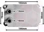 Van Wezel 18013707 Radiatore Olio Motore Per Autobus Ford Transit (Fd, Fb, Fs, Fz, Fc) Furgone Transit (Fa) Piattaforma/Telaio Transit (Fm, Fn)