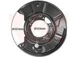 Van Wezel 3036374 - Oe 2204230520 Piastra Di Ancoraggio, Asse Posteriore Destro Per Classe S (W220), Classe S (C215)