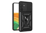 Custodia Hybrid Armor Camshield Per Samsung Galaxy A14 Custodia Blindata Con Copertura Della Fotocamera Nera