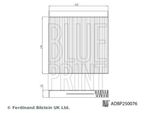 Blue Print ADBP250076 Filtro Aria Abitacolo Filtro Antipolline Per Mg Mg Hs