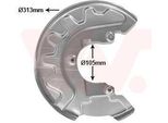Van Wezel Parafango Disco Freno Per Vw Polo Hatchback (6R1, 6C1) Anteriore Sinistro 7629371 Piastra Di Ancoraggio