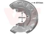 Van Wezel Parafango Disco Freno Per Vw Polo Hatchback (6R1, 6C1) Anteriore Destro 7629372 Piastra Di Ancoraggio