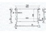 Magneti Marelli 350214400000 Radiatore Acqua Radiatore Motore Per Fiat 500X (334) Per Jeep Renegade Suv (Bu, B1)