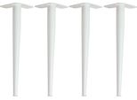 Natural Goods Berlin Gambe Coniche, Gambe Per Tavolo, Struttura Per Tavolo, Gambe Per Mobili, Bianco, 42 Cm, 4 Pezzi