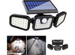 Luce Solare, Lampada Solare A Tre Lati, Lampada A Led, Lampada Solare Da Giardino, Illuminazione Da Giardino (74 Lampadine Led) - Sensbeam