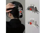 Fermagli Per Capelli Di Halloween, 2 Pezzi, Fermagli Per Capelli A Ragnatela, Fermagli Gotici Ad Artiglio In Metallo, Tenuta Forte, Fermagli Per Mascelle Di Halloween, Accessori Per Donne,