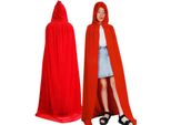Halloween Kinder Cosplay Halloween KostüM Mentel Cape Party Mantel Halloween Outfits Kleinkind, Rot, 170Cm