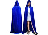 Halloween Kinder Cosplay Halloween KostüM Mentel Cape Party Mantel Halloween Outfits Kleinkind, Blau, 170Cm