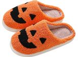 Pantofole Di Zucca Di Halloween, Pantofole Di Peluche Da Donna Scarpe Di Halloween Soffici E Comode Pantofole Invernali Pantofole Di Peluche, Zucca Bianca, 40/41