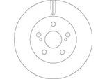 2X Disco Freno Trw DF6734 Per Toyota Prius (_W5_) Prius Phv Hatchback (_W52_)