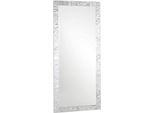 Mo.Wa Specchio Grande Specchio Da Parete Specchio A Figura Intera Specchio Da Pavimento 75X175 Specchio A Foglia D'argento Parete Specchio Moderno Specchio Per Armadio Specchio Per Ingresso Specchio In Legno Argento
